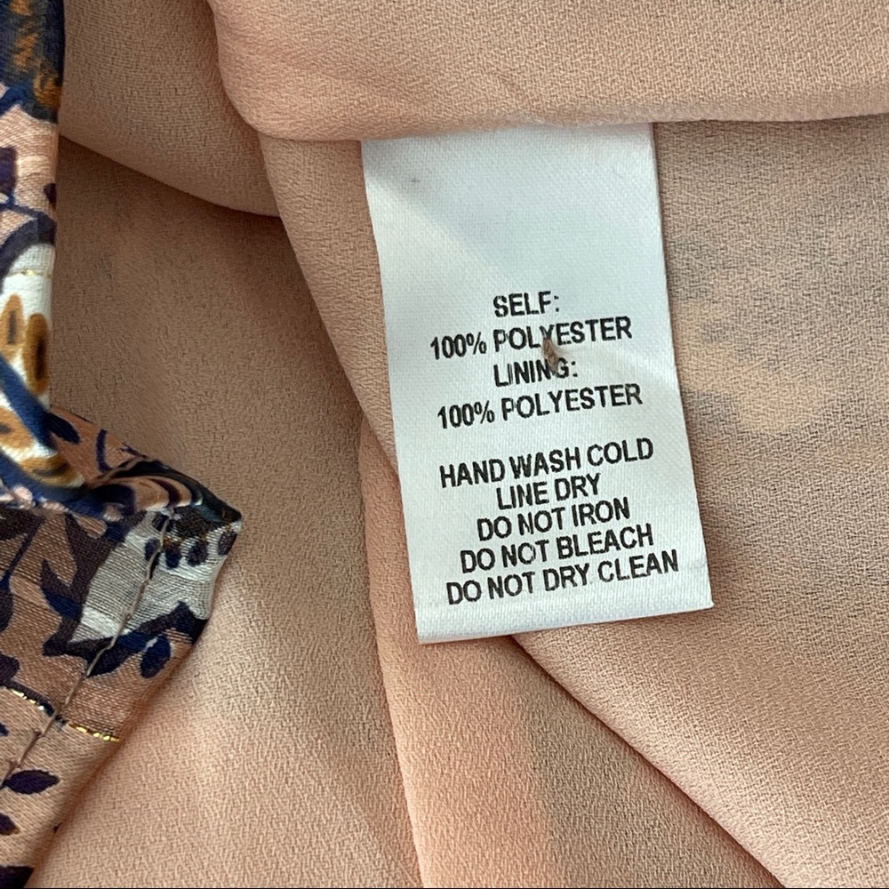 NEW Lulus Size M Blush Pink Floral ASHFORD Shift Dress Metallic Pinstripe - Picture 10 of 13